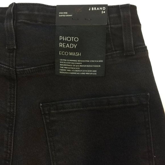 J BRAND PHOTO READY HIGH RISE DARTED SKINNY BLACK JEANS NEW WITH TAGS - Picture 4 of 4